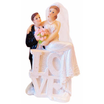 Bruiloftstaart poppetjes LOVE type 2 - Taartdecoraties