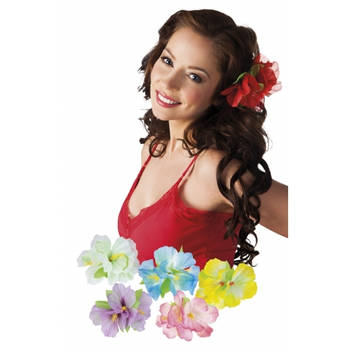 Toppers Hawaii bloemen verkleed haarclip - Verkleedhaardecoratie