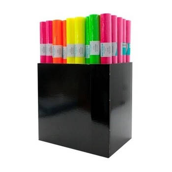 Kaftpapier folie schoolboeken neon roze 3 meter - Kaftpapier