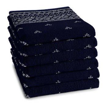 DDDDD Fjord keukendoek (set van 6) - 100% katoen - Indigo