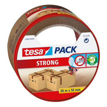 1x Tesa bruine verpakkingstape 66 mtr x 50 mm - Tape (klussen)