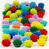 Gekleurde hobbykralen bloemen 250 stuks - Kralenbak