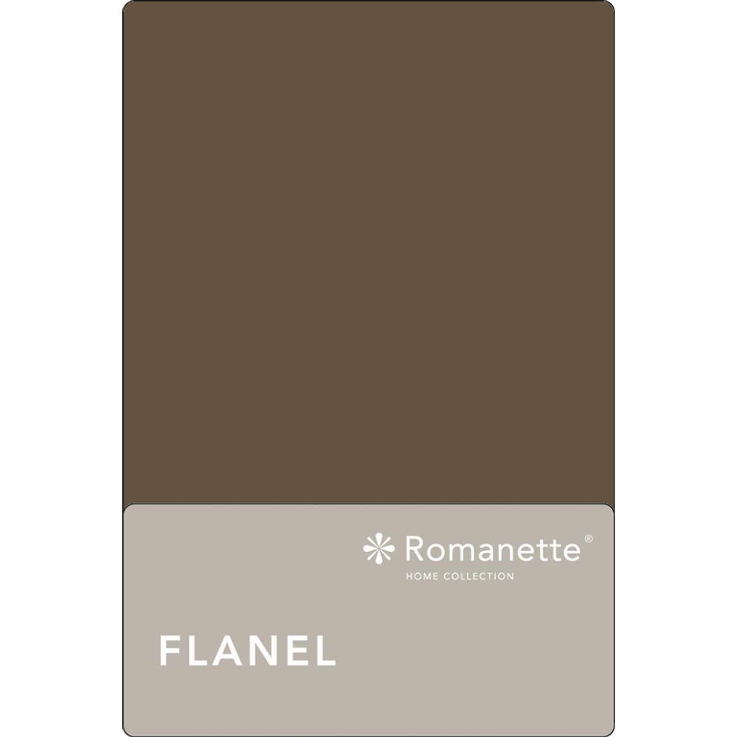Flanellen Lakens Romanette Taupe-150 x 250 cm