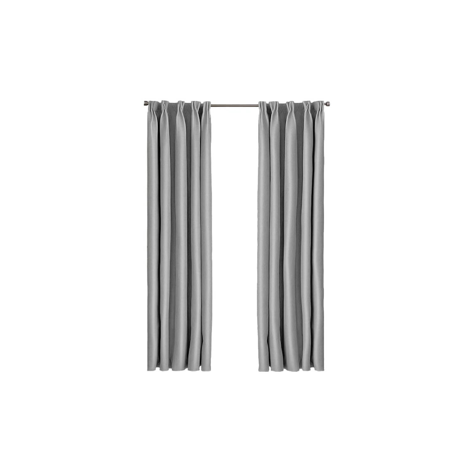 Larson - Luxe verduisterend gordijn met haken - 300x250 cm - Grey