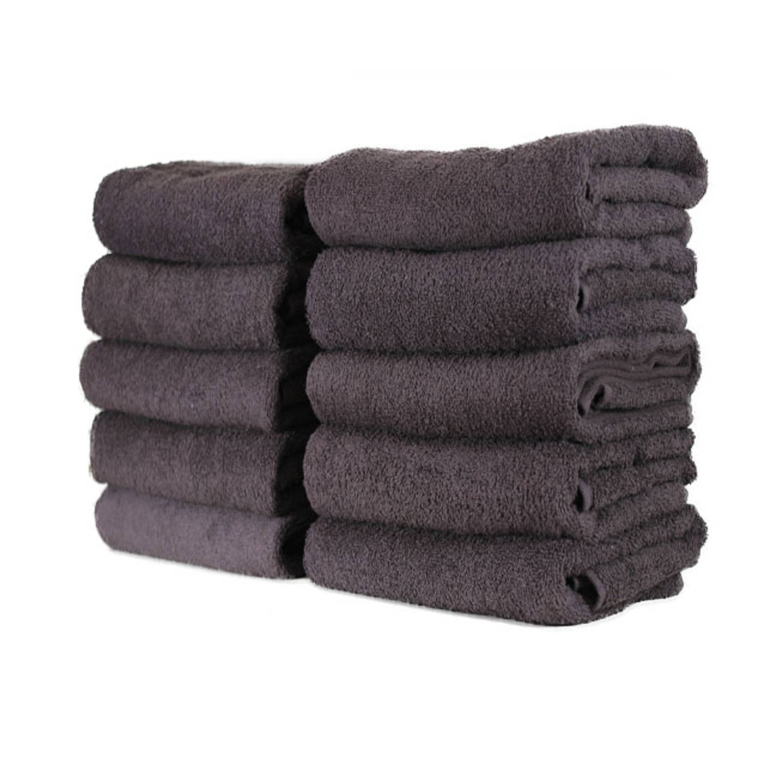 Hotel handdoek - set van 6 stuks 70x140 cm - Antraciet | Blokker