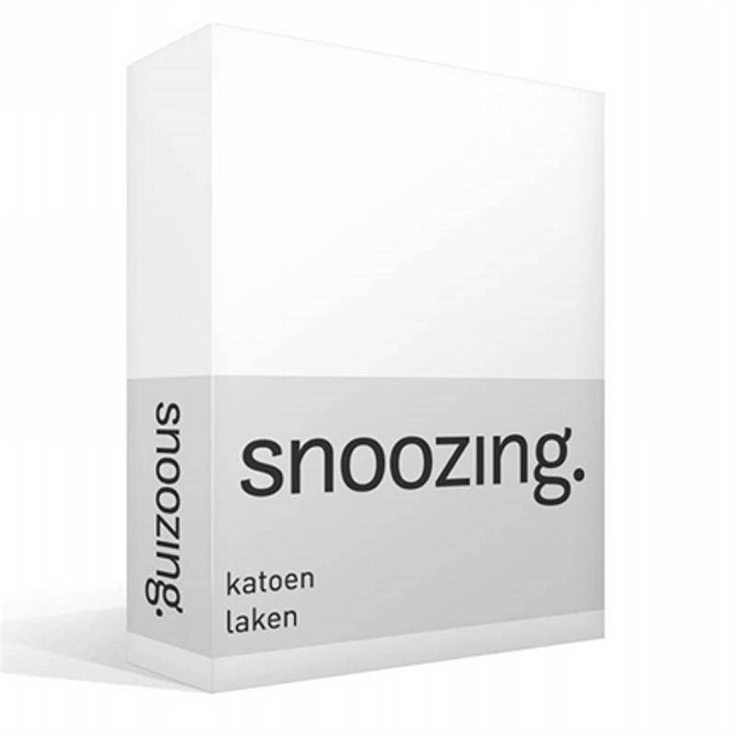 Snoozing - Laken - Katoen - Tweepersoons - 200x260 - Wit