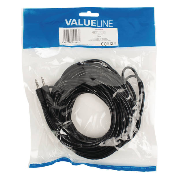 Valueline 10 meter audio AUX kabel 3.5mm naar 3.5mm male jack