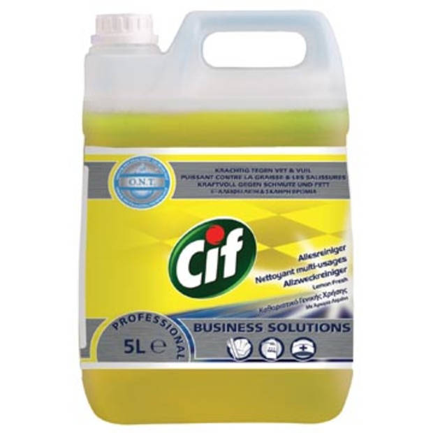Cif allesreiniger citroenfris, fles van 5 liter