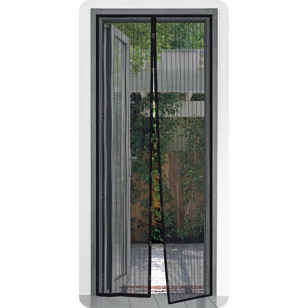 ProPlus deurhor met magnetische sluiting zwart 210 x 50 cm