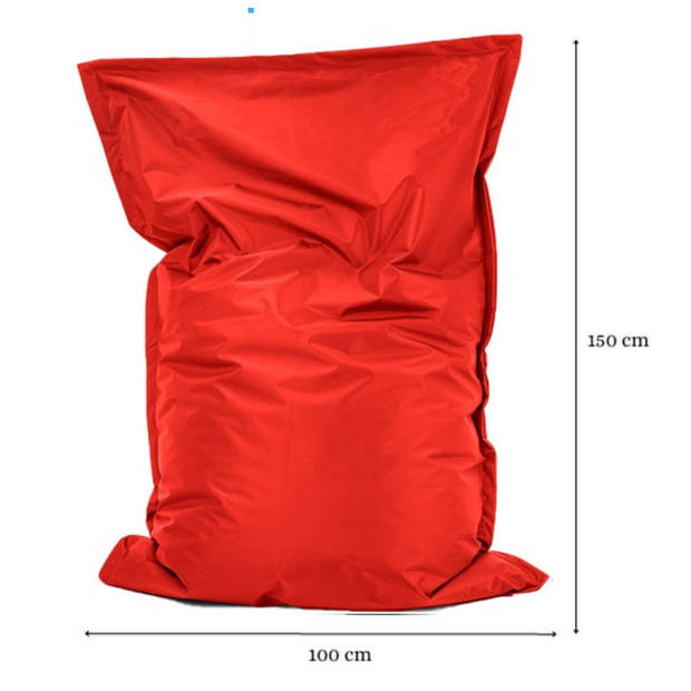 Parya - Zitzak - Rood - 100x150 cm - Voor binnen en buiten