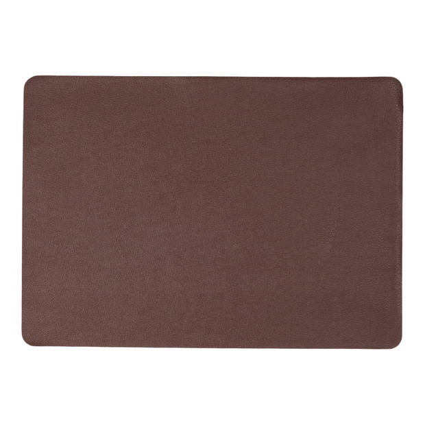 Blokker placemat - bruin lederlook - 32 x 45 cm