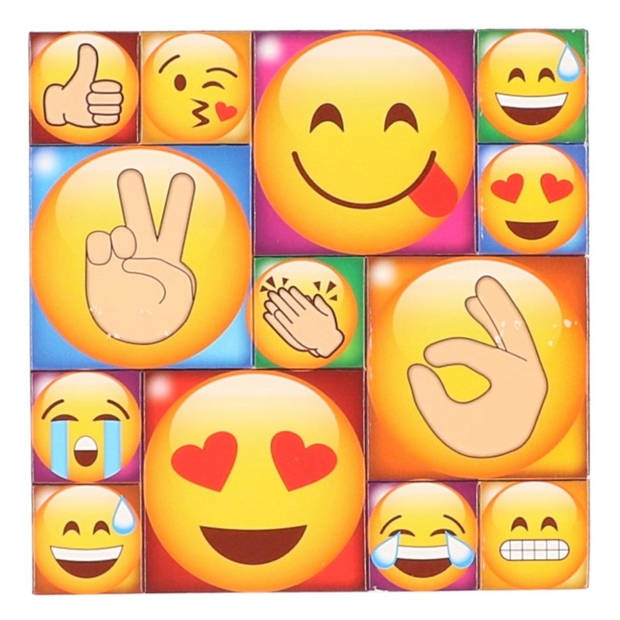 13x Emoji smiley koelkast memo magneten