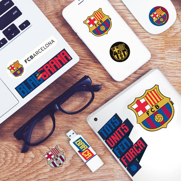 FC Barcelona sticker logo 2 stuks