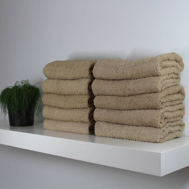 Hotel handdoek - set van 6 stuks - 70x140 cm - Taupe