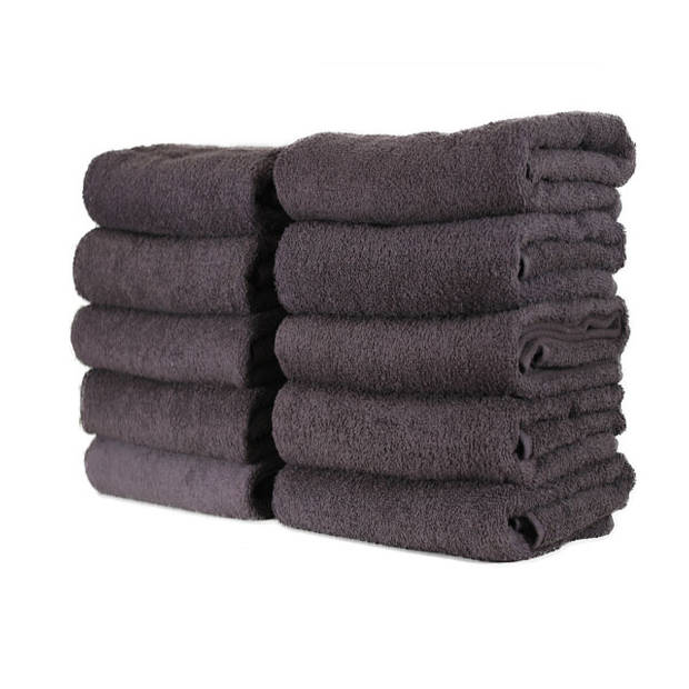 Hotel handdoek - set van 6 stuks - 50x100 cm - Antraciet