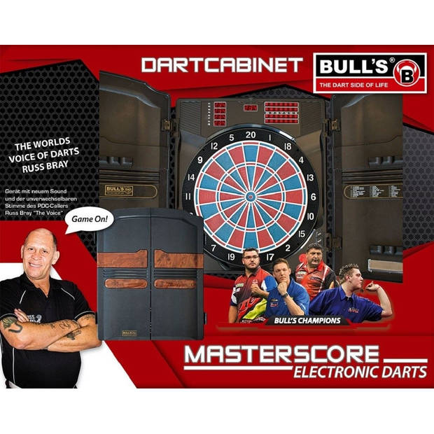 Bull's Master Score Elektronisch dartbord 45,7 cm rood/blauw