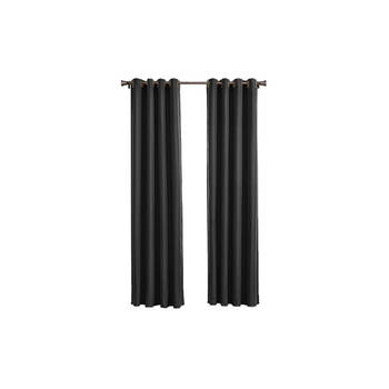 Blokker Larson - Luxe verduisterend gordijn met ringen - 150x250 cm - Black aanbieding