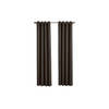 Larson - Luxe effen blackout gordijn - met ringen - 1.5m x 2.5m - Chocoladebruin