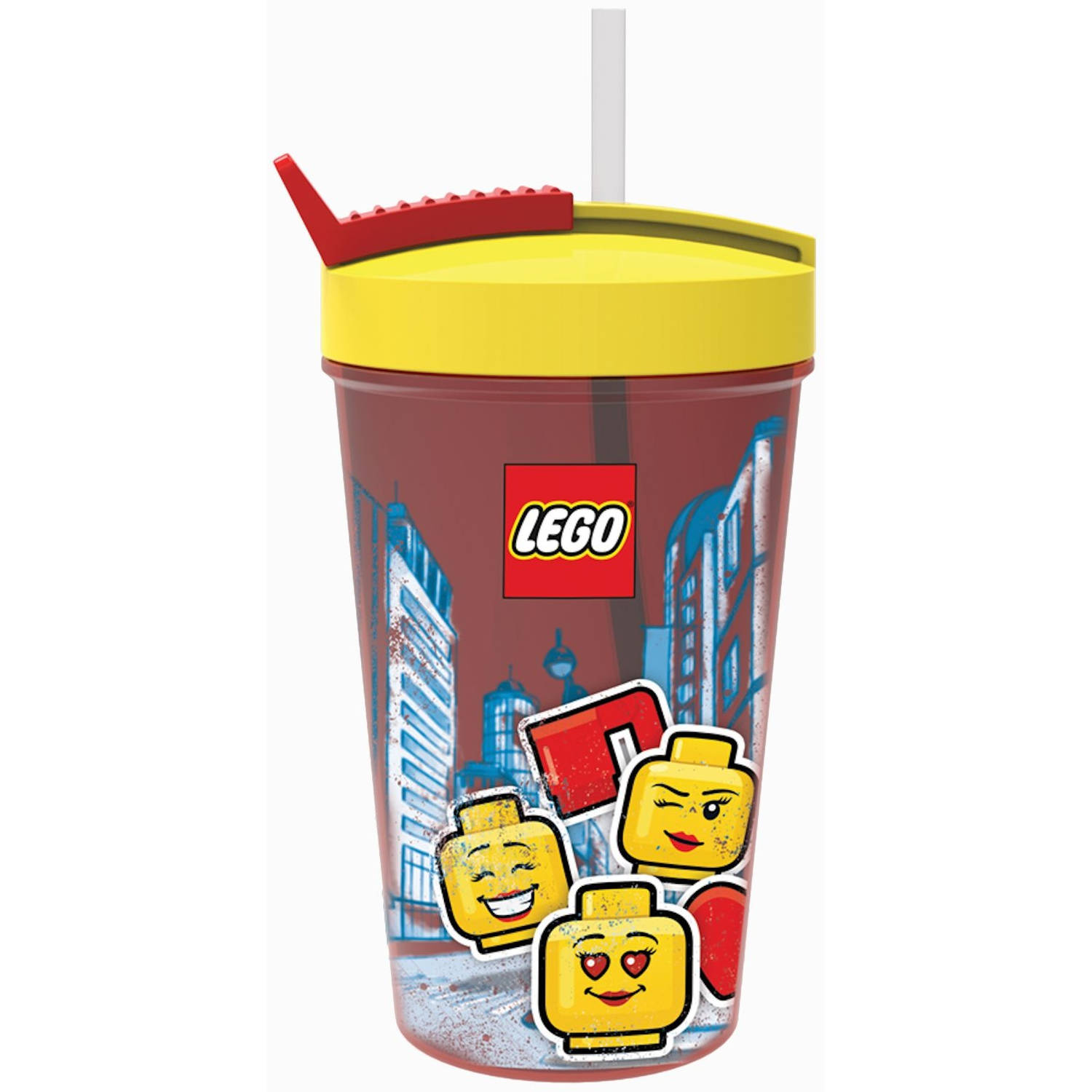 Drinkbeker met rietje Lego Iconic: girl