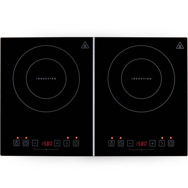 PRIMO IKP3-WS Dubbele inductiekookplaat - Vrijstaand - 3500W - Zwart - Touch control