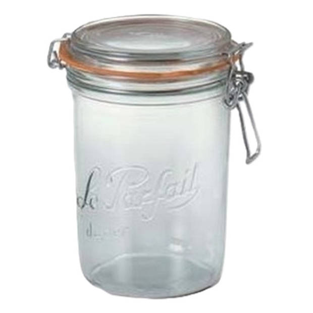 Le Parfait Voorraad/weckpot - glas - transparant - 17,5 x 10 cm - 1 L - Weckpotten