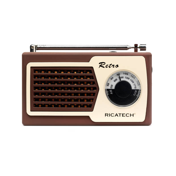 Ricatech Compact retro radio PR22 - bruin