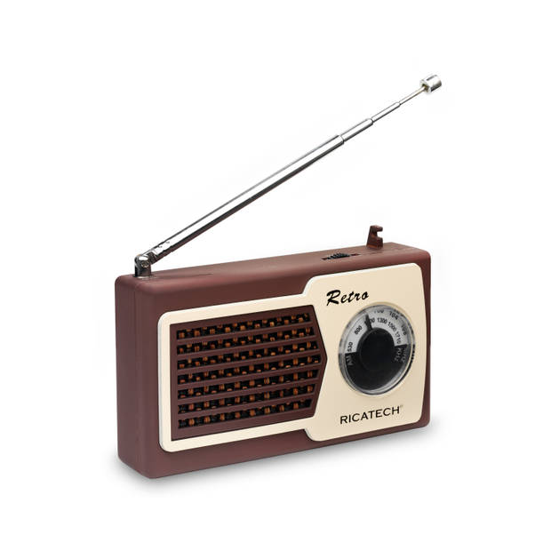 Ricatech Compact retro radio PR22 - bruin