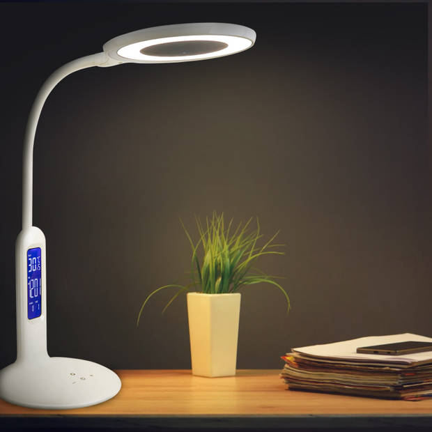 Aigostar Ivy - LED Bureaulamp met kalender - Wit