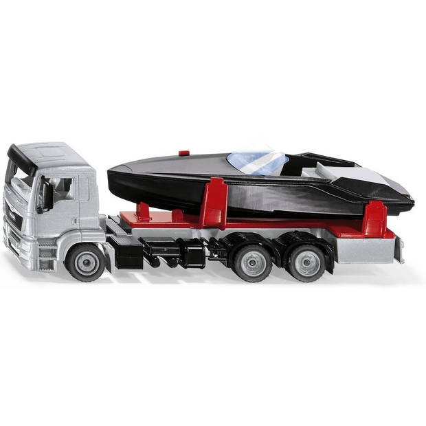 Siku Man truck met motorboot 19 cm kunststof/aluminium (2715)