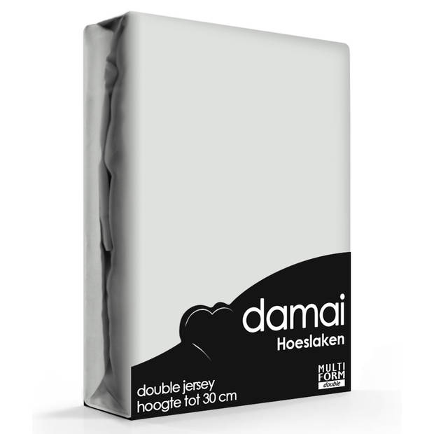 Damai Multiform Double Jersey Hoeslaken Light Grey-120x200/210/220