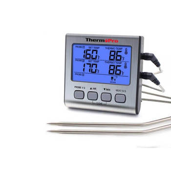 ThermoPro TP17 - Dubbele Vleesthermometer - 1 Meter