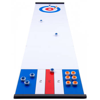 Engelhart speelbord voor curling en shuffle wit 180 x 39 cm