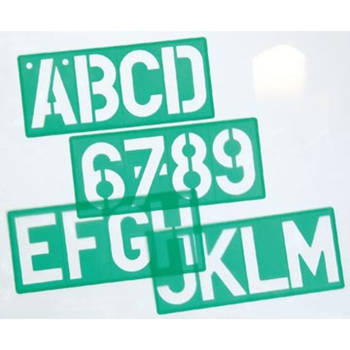 Linex lettersjabloon van 50 mm, set van 4 stuks