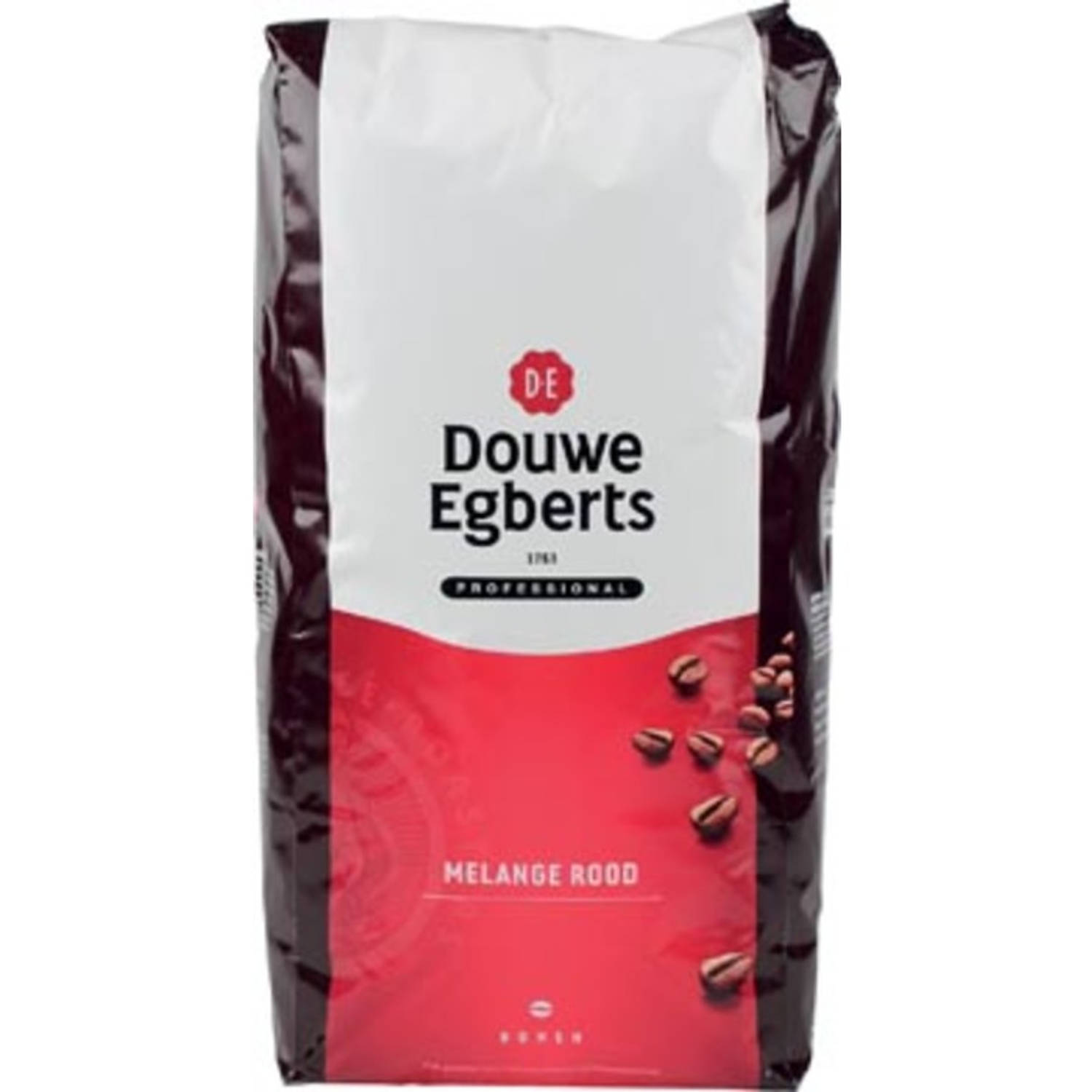 Koffie Douwe Egberts bonen fresh melange Rood 3000gr