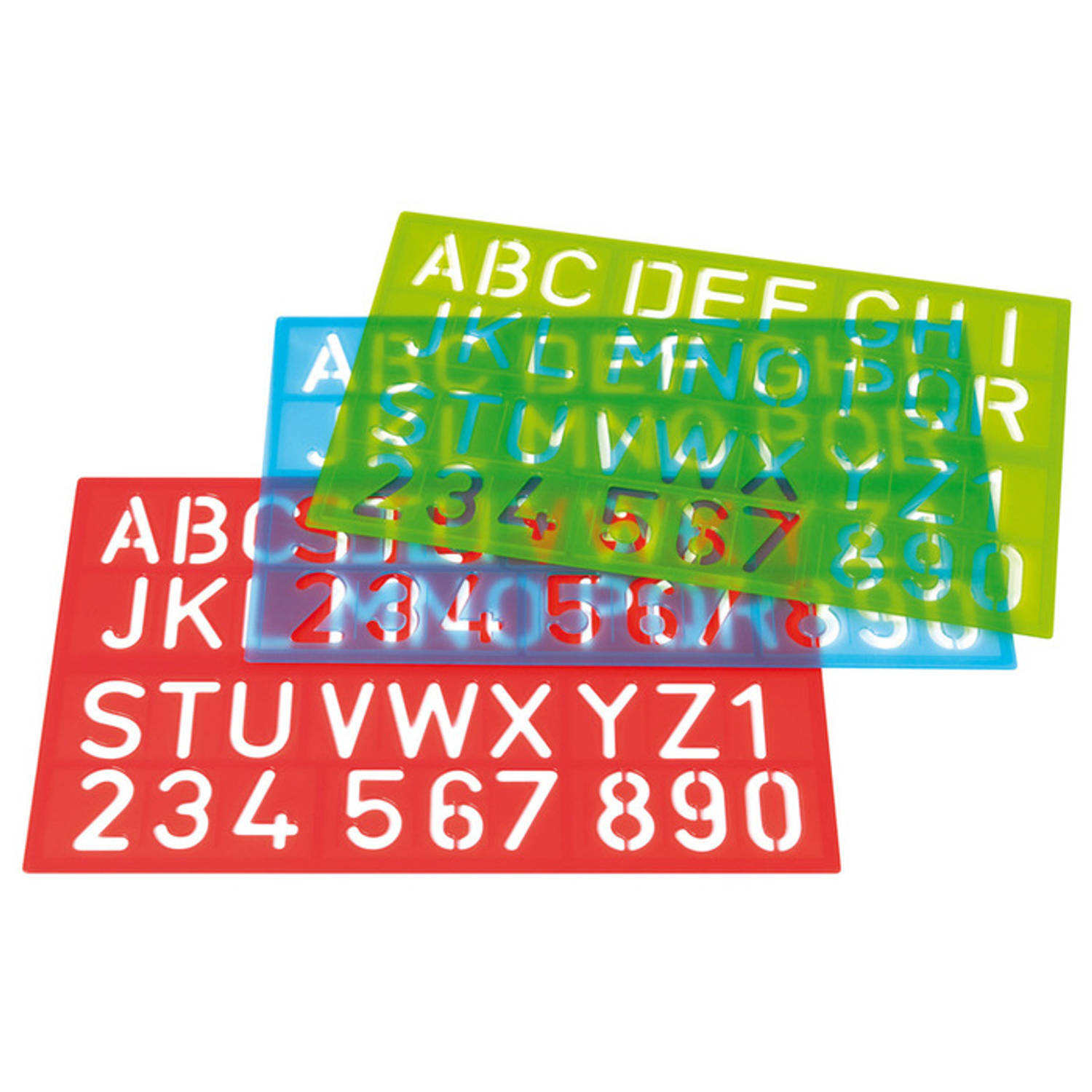 Westcott - Sjabloon - letter en - nummers - assorti - kleuren 1 st.