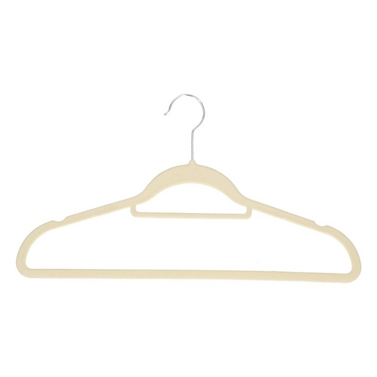 inhalen nevel overschot 20x Beige kledinghangers met stoffen coating - Kledinghangers | Blokker