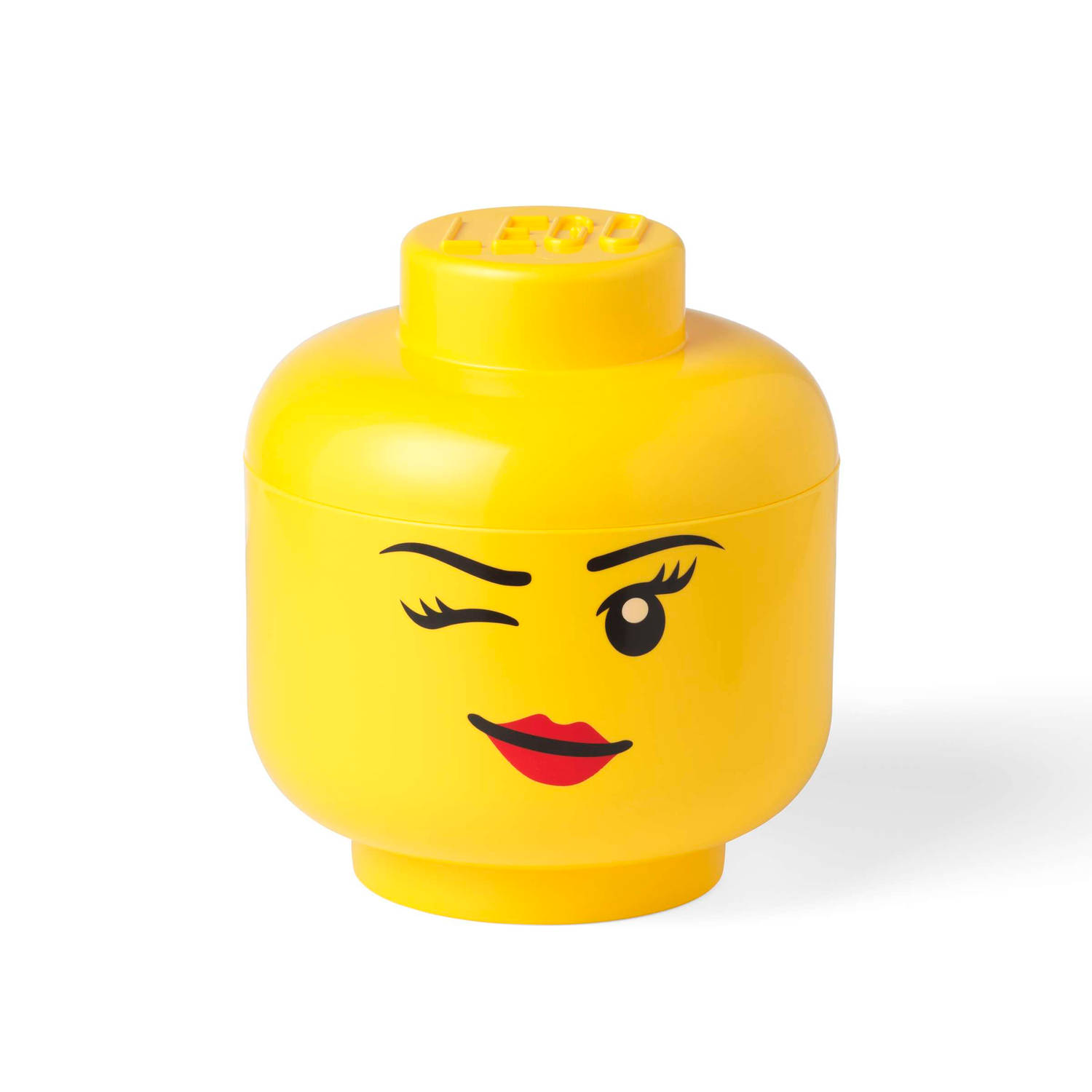 Opbergbox Lego: head girl winking large