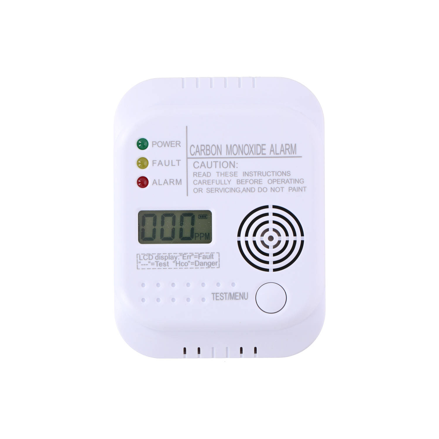 Grundig Koolmonoxidemelder - Sensor - Display - Temperatuurweergave - Testknop - 85 Db