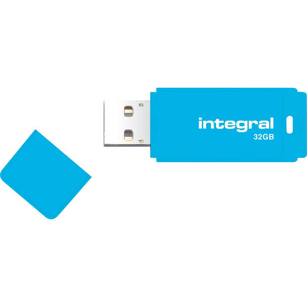 Integral Neon USB 2.0 stick, 32 GB, blauw