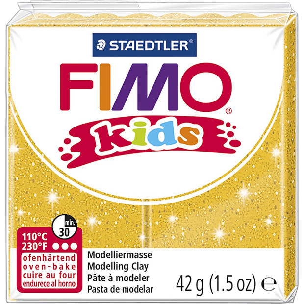 Staedtler Fimo Kids boetseerklei 42 gram glitter goud