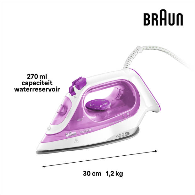 Braun stoomstrijkijzer Texstyle 3 SI3030PU