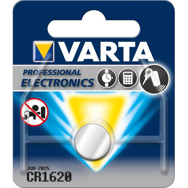 Knoopcel Varta Professional Lithium CR1620: 3V