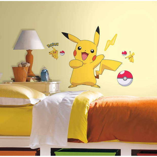 Pokémon Muursticker RoomMates - Pikachu Bal