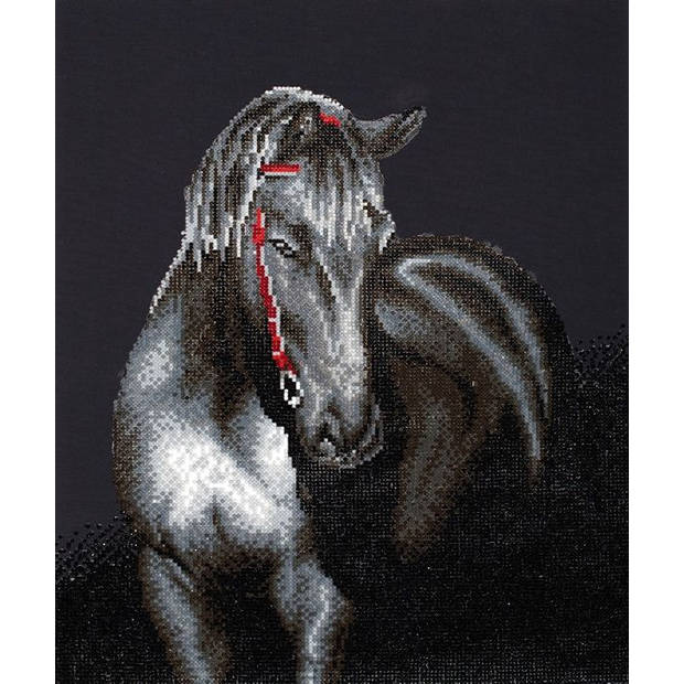 Midnight Stallion Diamond Dotz - 53x42 cm - Diamond Painting