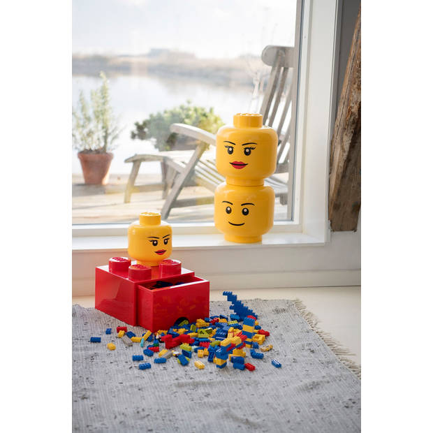 Lego - Opbergbox Hoofd Silly Groot - Polypropyleen - Geel