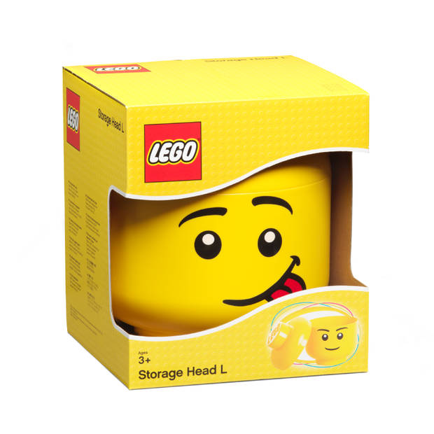 Lego - Opbergbox Hoofd Silly Groot - Polypropyleen - Geel