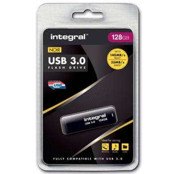 Integral USB stick 3.0, 128 GB, zwart
