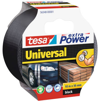 1x Tesa ducttape Extra Power universeel zwart 10 mtr x 5 cm - Tape (klussen)
