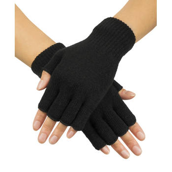 Boland vingerloze handschoentjes zwart one size