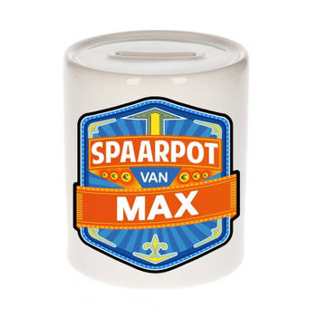 Vrolijke kinder spaarpot voor Max - Spaarpotten